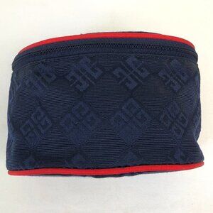 Givenchy Blue And Red Makeup Bag With Mirror